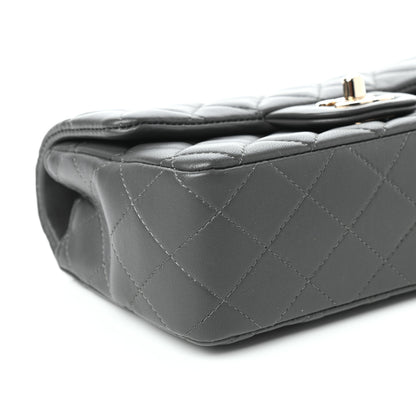 Chanel Lambskin Quilted Mini Rectangular Flap Grey 8 of 10