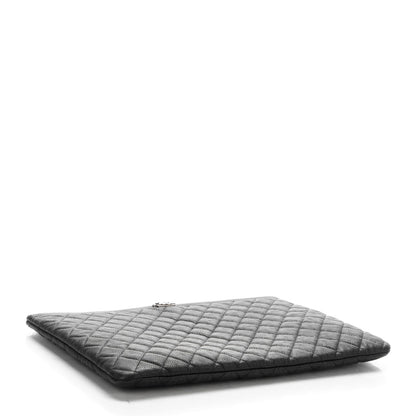 Chanel Caviar Quilted Large Boy Cosmetic Case Black 4 of 7