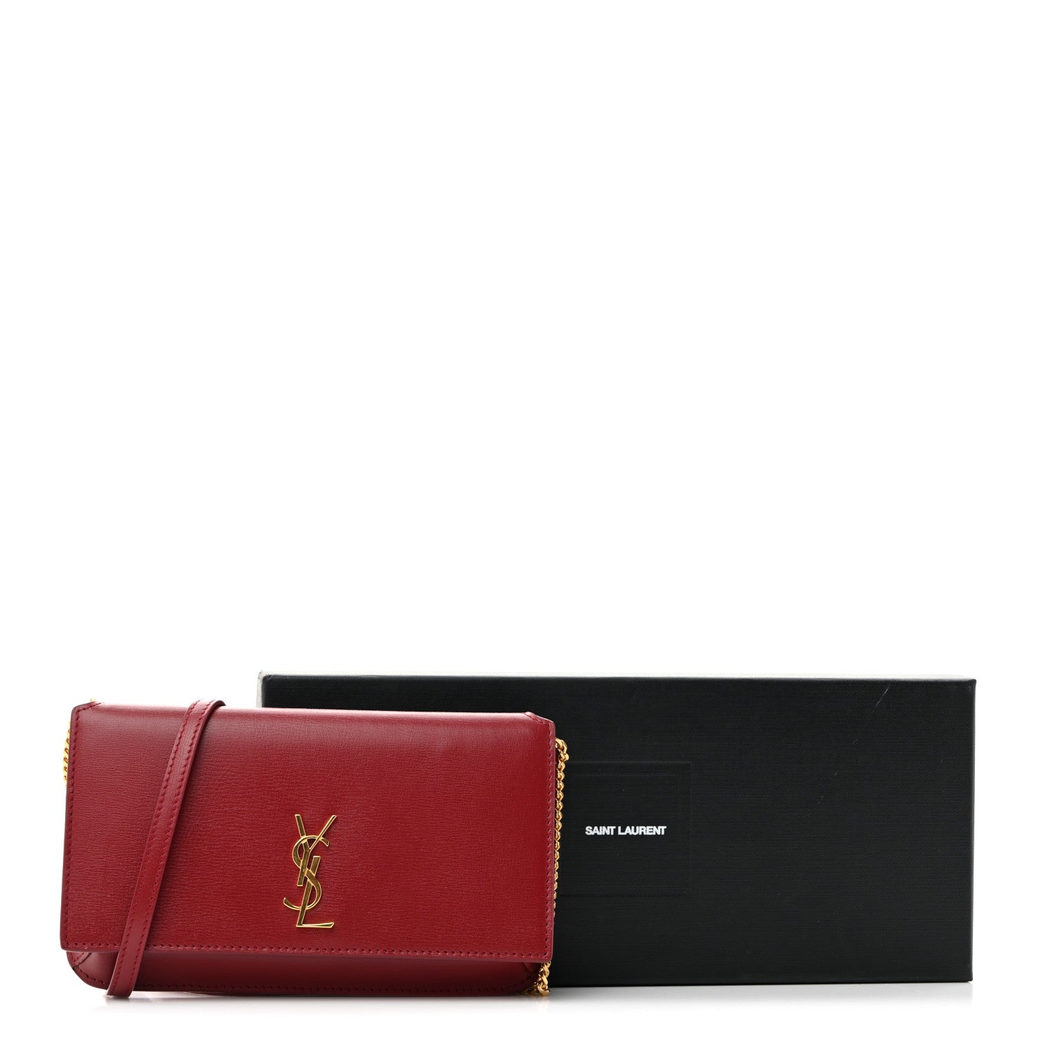 Saint Laurent Smooth Calfskin Monogram Phone Holder Crossbody Opyum Red 13 of 13
