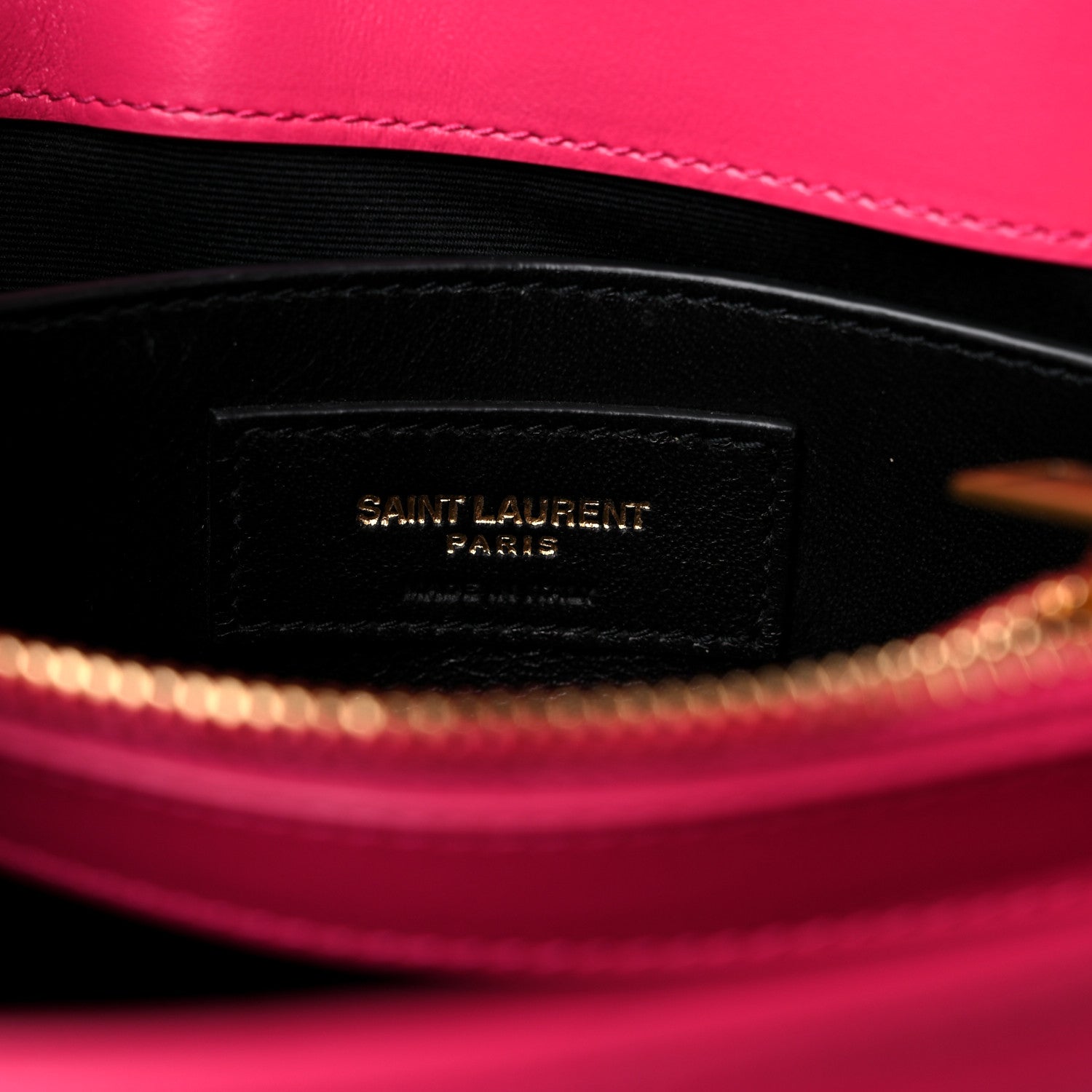 Saint Laurent Calfskin Y Quilted Monogram Small Loulou Chain Satchel Fresh Fuchsia 7 of 9