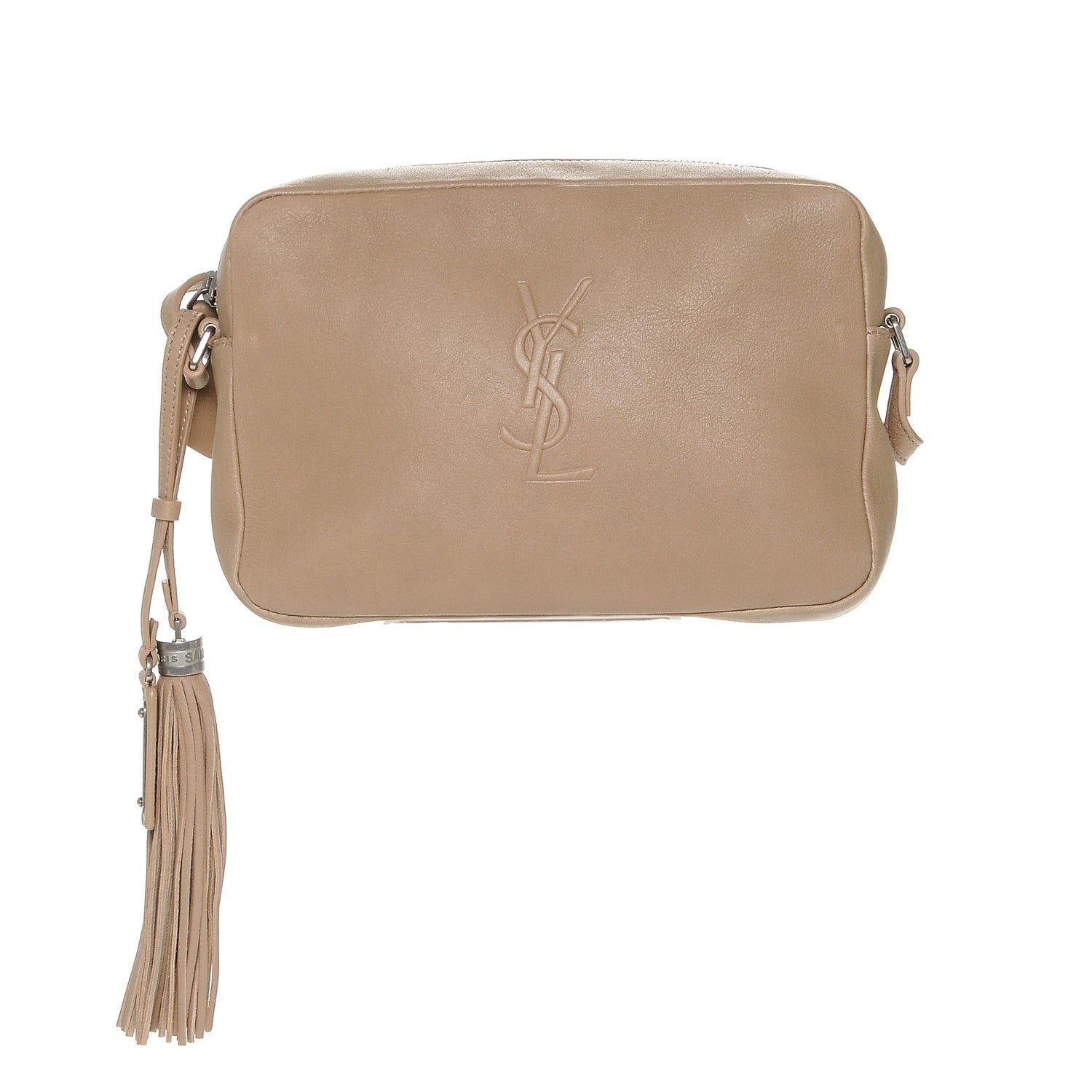 Saint Laurent Lambskin Monogram Small Lou Camera Bag Dark Beige 1 of 6