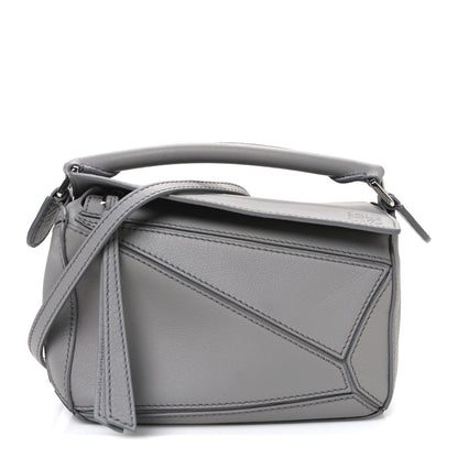 Loewe Soft Grained Calfskin Mini Puzzle Bag Pearl Grey 1 of 10