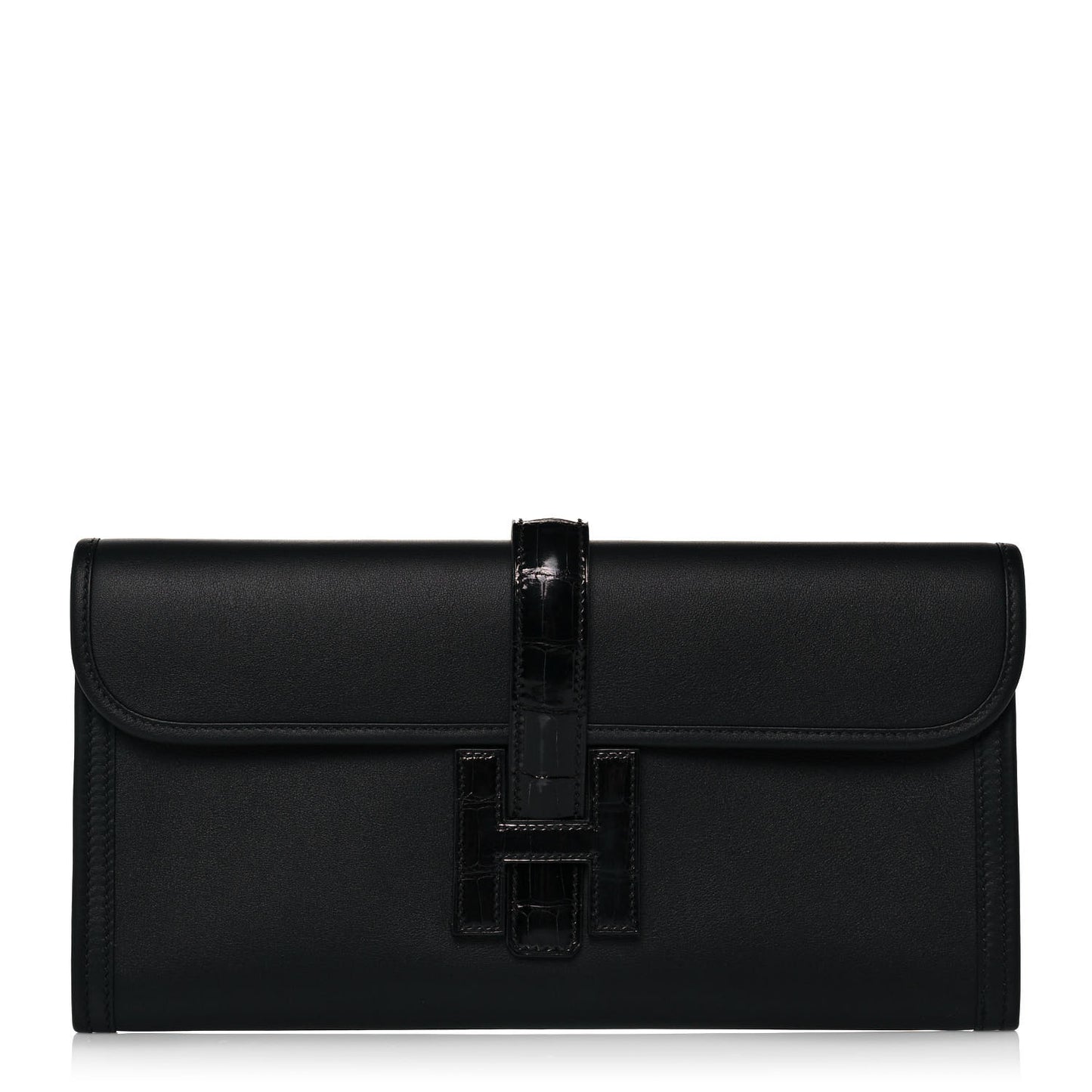Swift Shiny Alligator Jige Elan 29 Touch Clutch Black