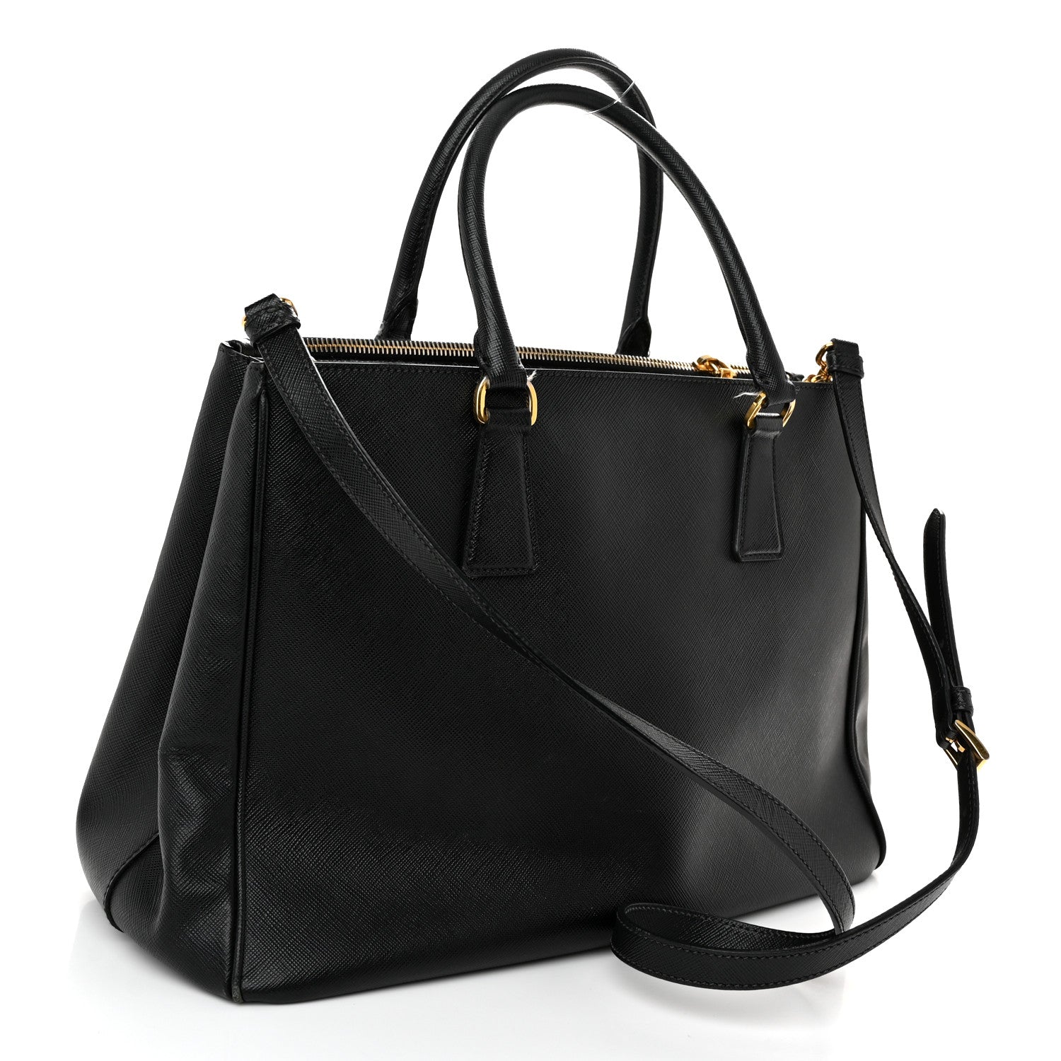 Prada Saffiano Medium Galleria Double Zip Tote Black 3 of 12
