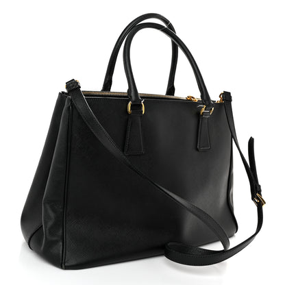 Prada Saffiano Medium Galleria Double Zip Tote Black 3 of 12