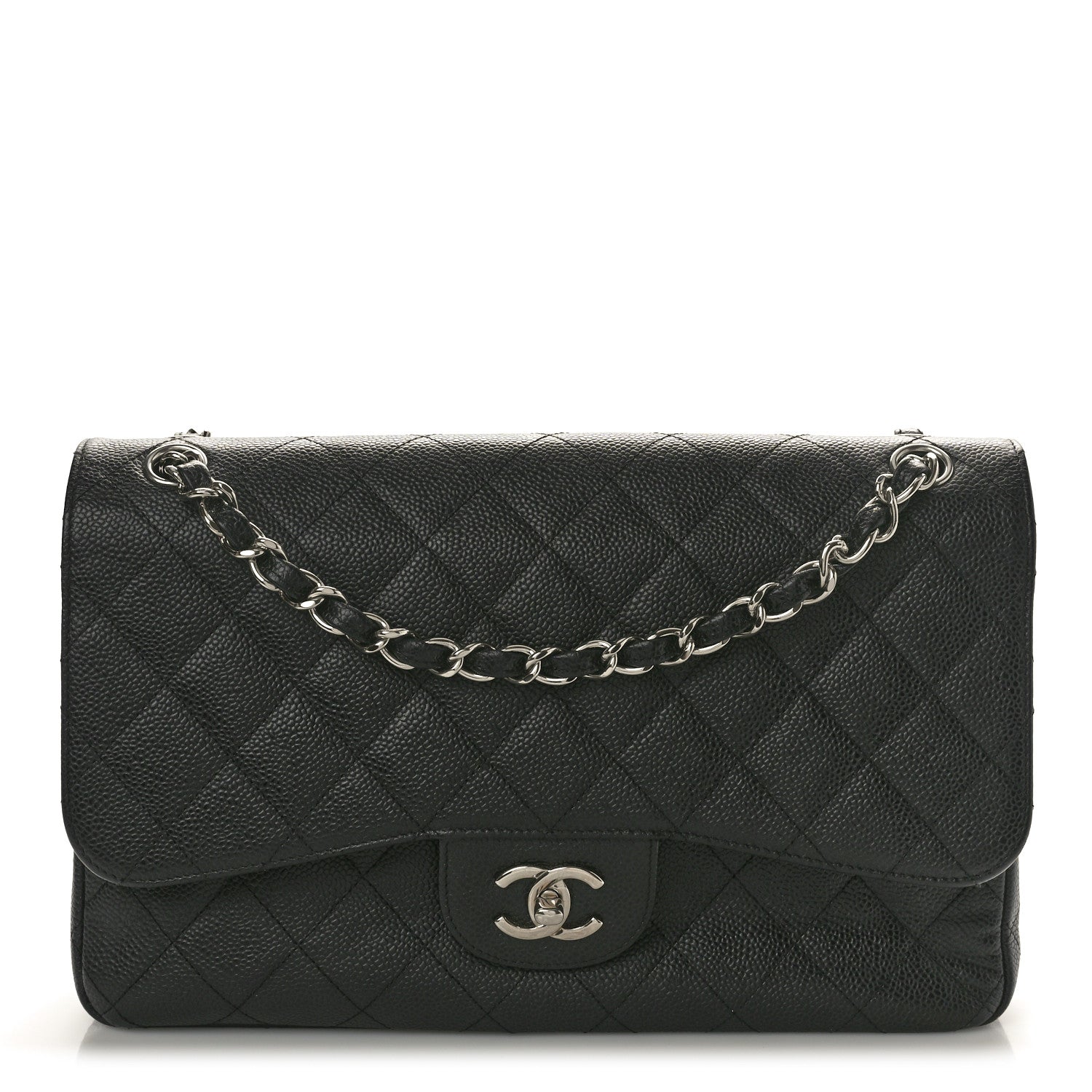 Chanel Caviar Quilted Jumbo Double Flap Black 1 of 10