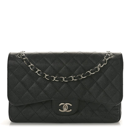 Chanel Caviar Quilted Jumbo Double Flap Black 1 of 10
