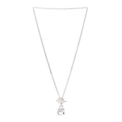Hermes Sterling Silver Birkin Amulette Pendant Necklace 3 of 5