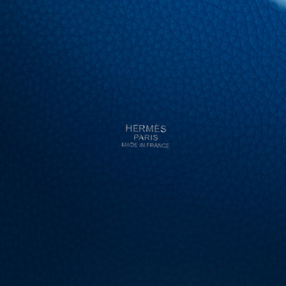 Hermes Taurillon Clemence Picotin Lock 22 MM Bleu Hydra 6 of 9