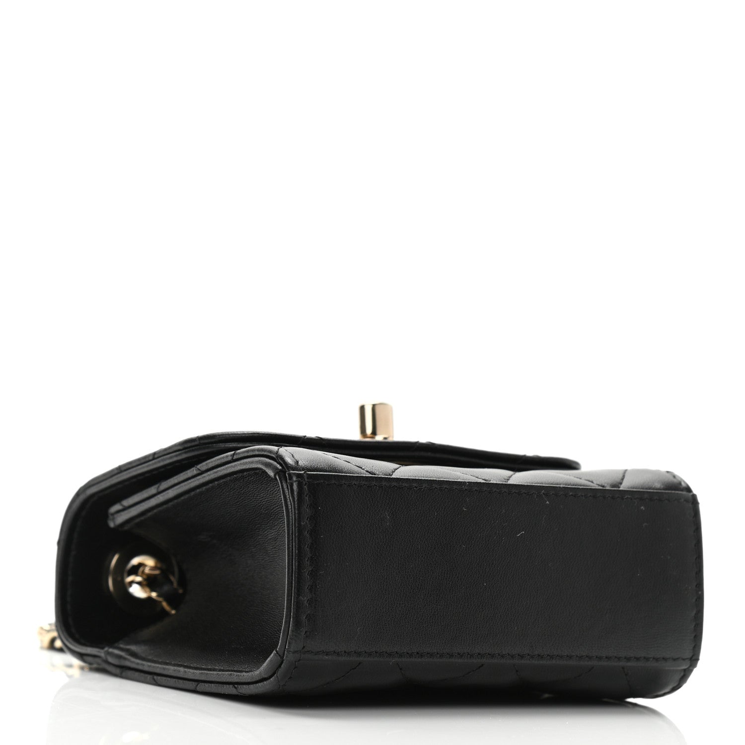 Chanel Lambskin Quilted Mini Trendy CC Chain Wallet Black 4 of 11