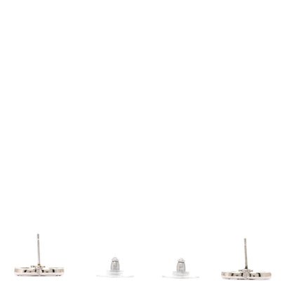 Chanel Crystal Mini Timeless CC Earrings Silver 3 of 4