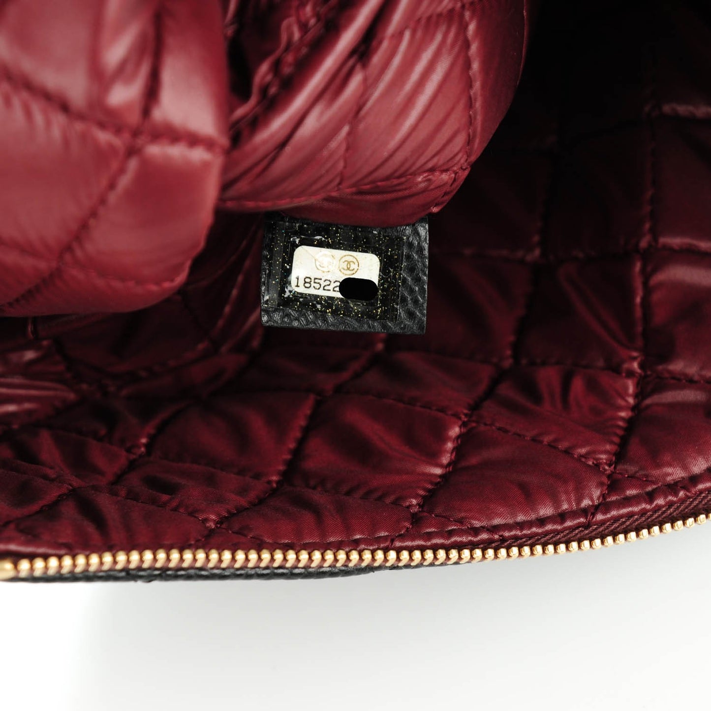 Caviar Quilted Large Cosmetic Case Black