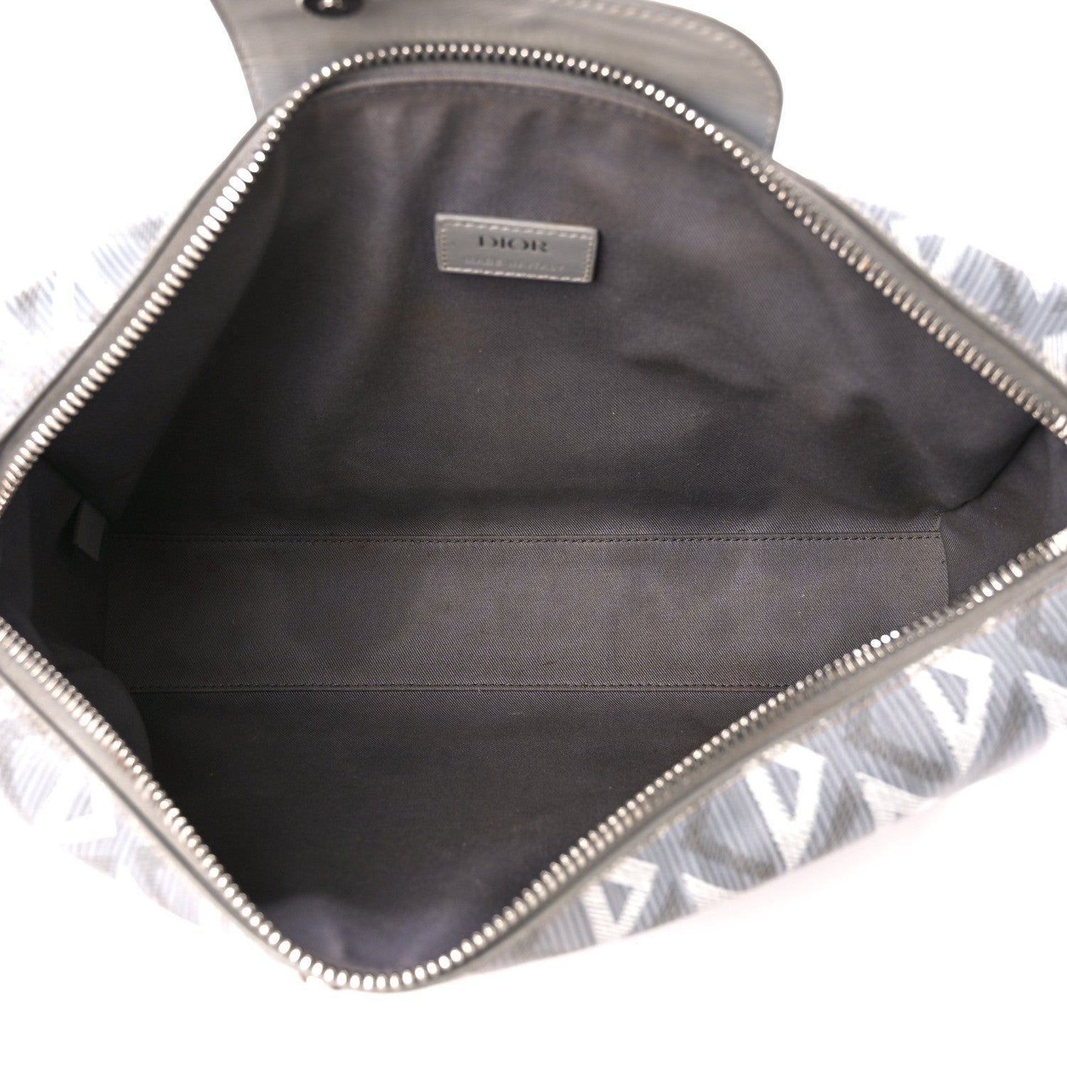 Christian Dior Coated Canvas CD Messenger Gray 5 of 13