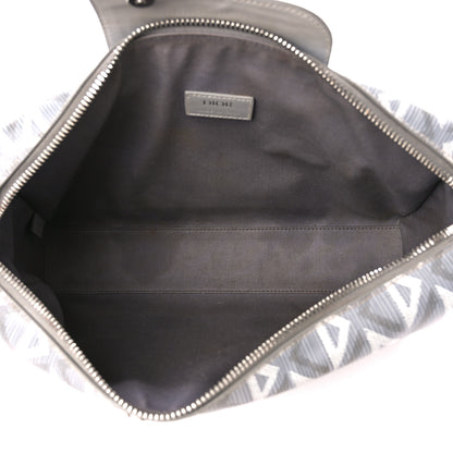 Christian Dior Coated Canvas CD Messenger Gray 5 of 13