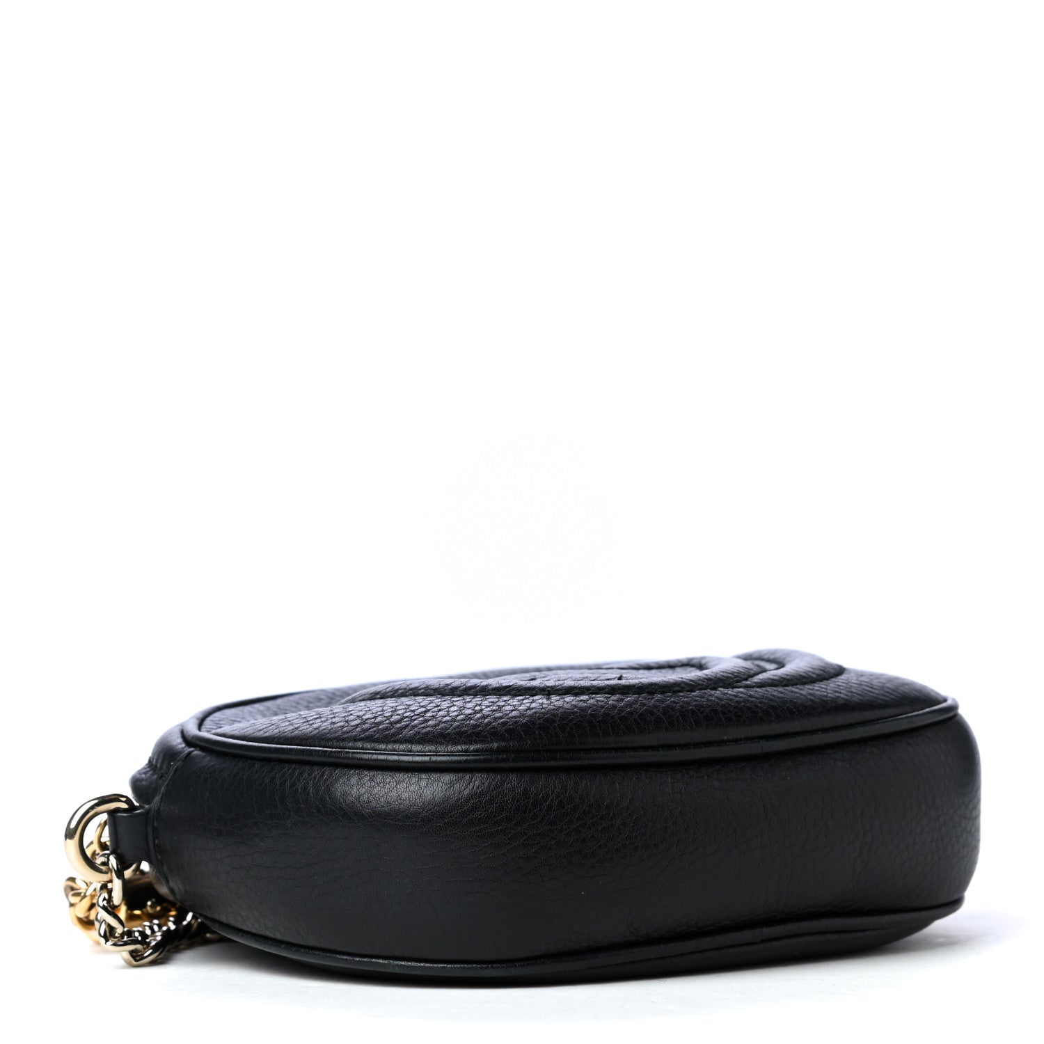 Gucci Pebbled Calfskin Mini Soho Chain Bag Black 3 of 4