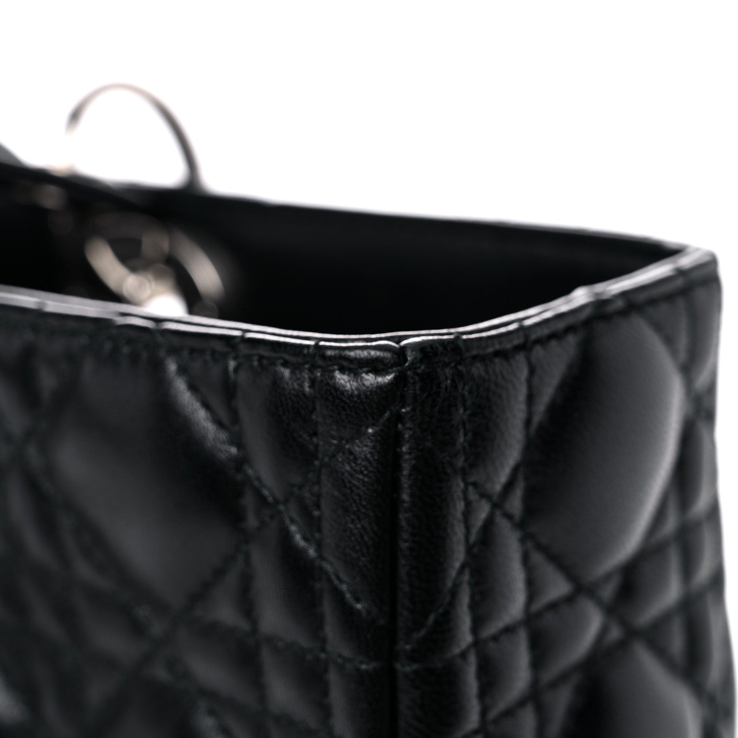 Christian Dior Lambskin Cannage Large Lady Dior Black 11 of 21