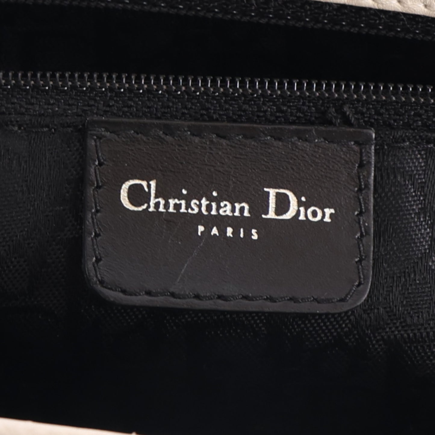 Calfskin Cannage Stitched East West Lady Dior White