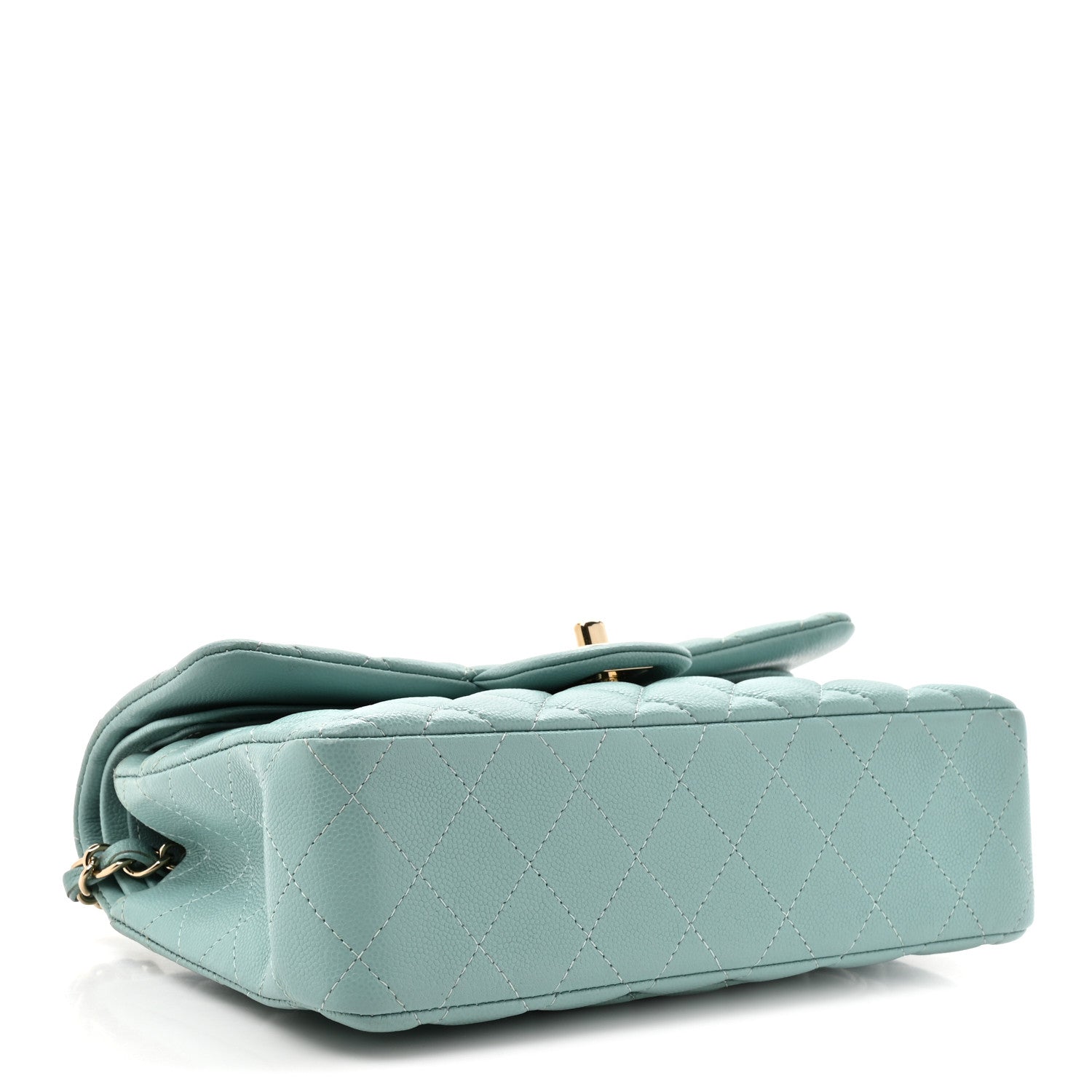 Chanel Caviar Quilted Small Double Flap Light Blue 4 of 10