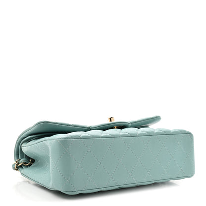 Chanel Caviar Quilted Small Double Flap Light Blue 4 of 10