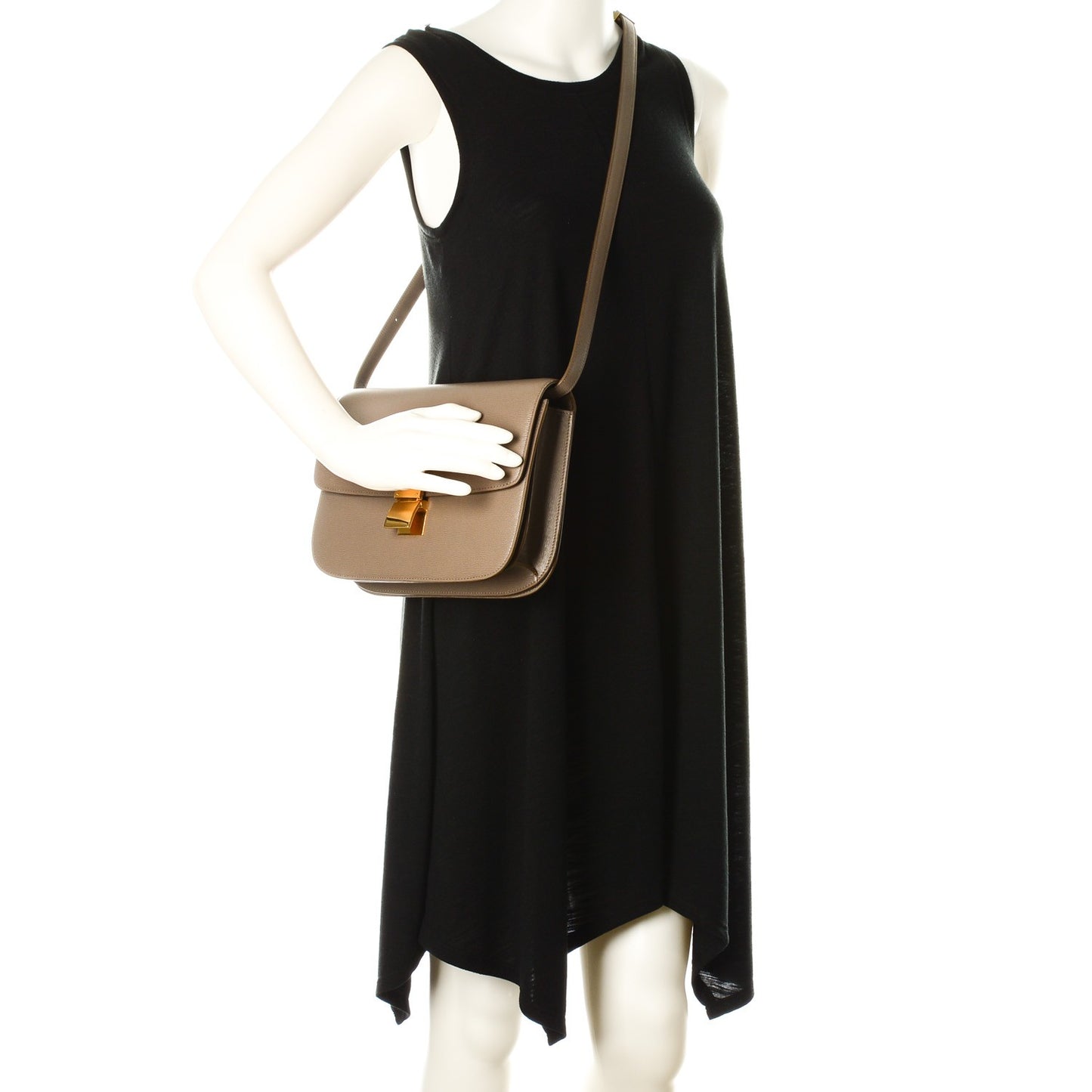 Liege Calfskin Medium Classic Box Flap Bag Souris