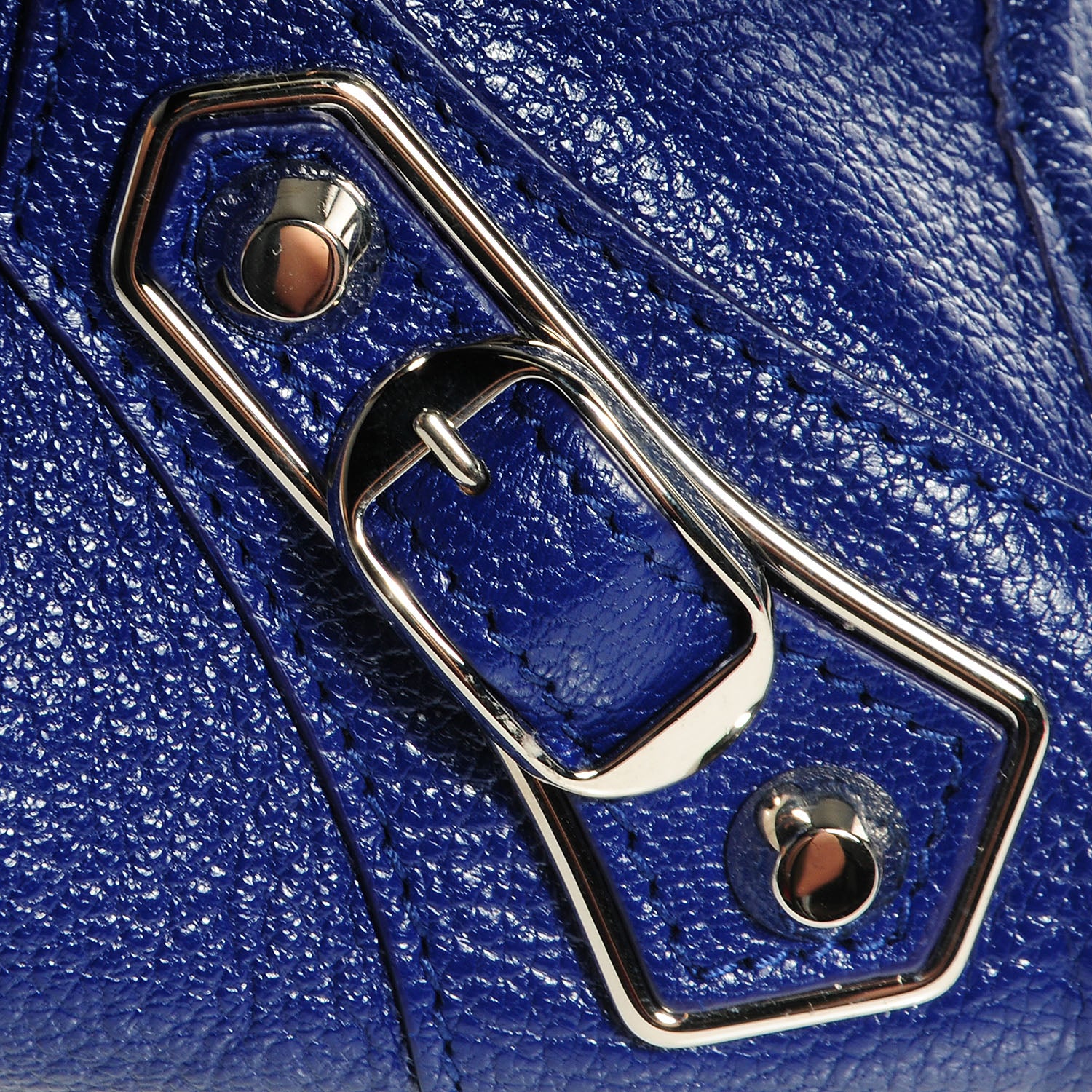 Balenciaga Chevre Silver Metallic Edge Hardware City Bleu Roi 11 of 12
