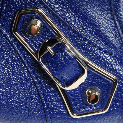Balenciaga Chevre Silver Metallic Edge Hardware City Bleu Roi 11 of 12