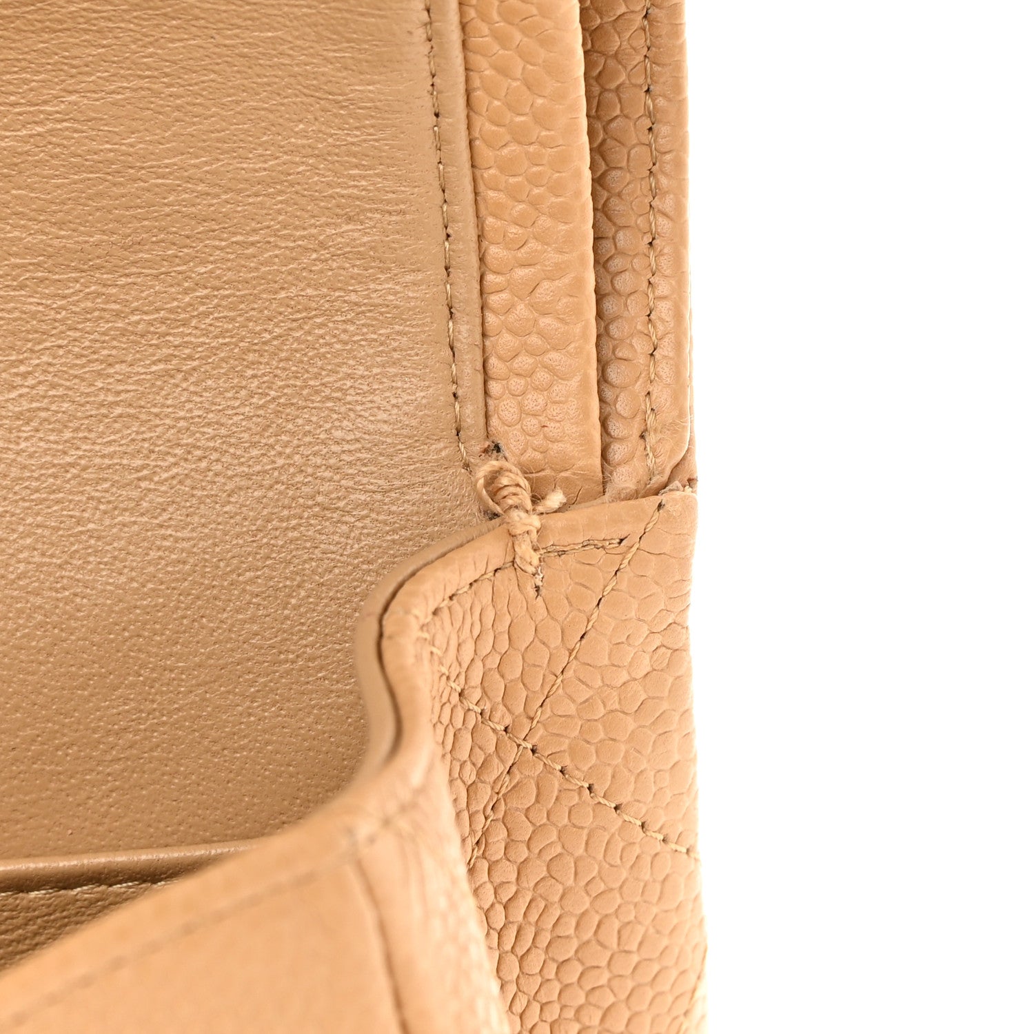 Chanel Caviar Quilted Medium Double Flap Beige 19 of 20