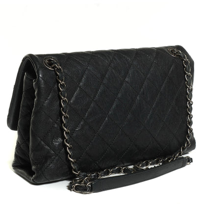 Chanel Goatskin Quilted Double Bag Flap Black 3 of 8