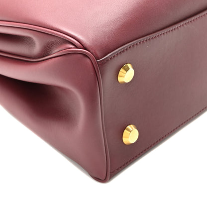 Balenciaga Natural Smooth Calfskin Medium Rodeo Top Handle Handbag Dark Burgundy 8 of 9