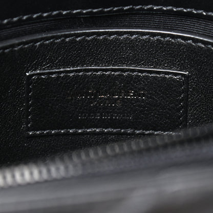 Saint Laurent Calfskin Y Quilted Monogram Small Loulou Chain Satchel Black 8 of 10