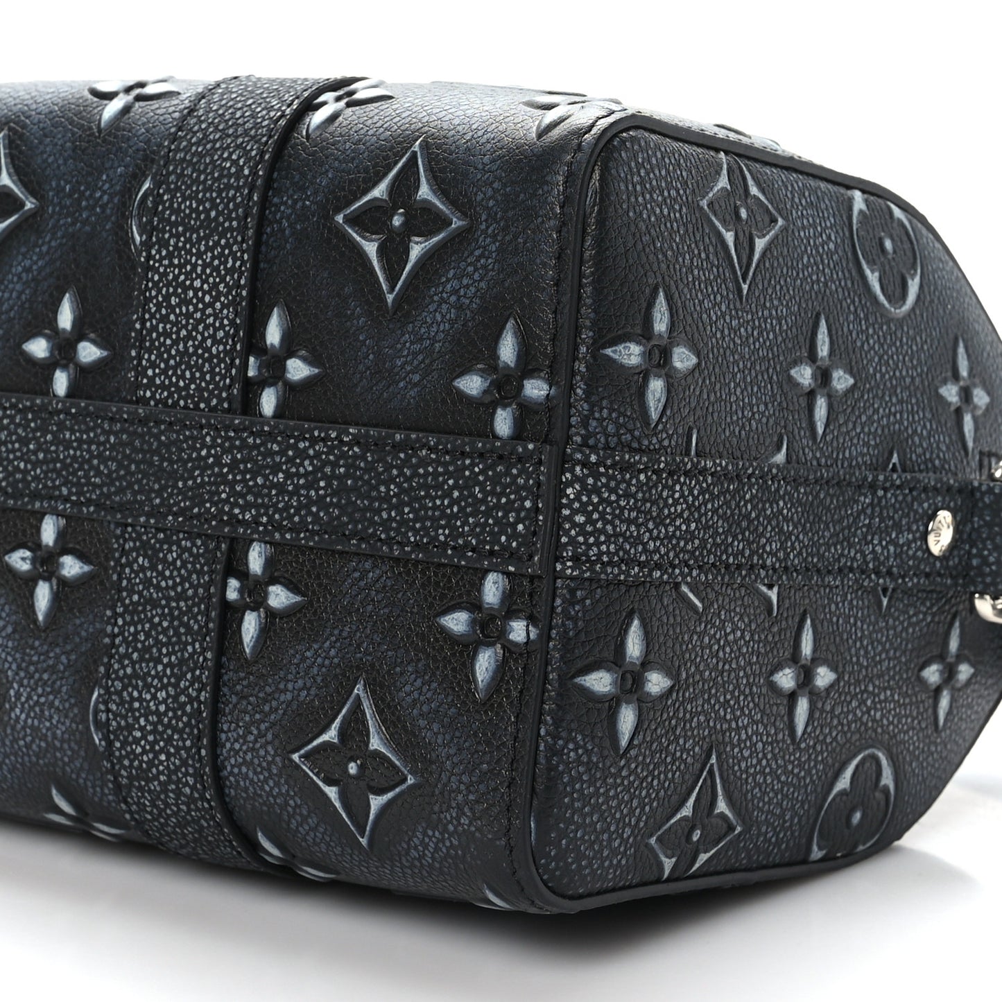 Cowhide Faded Monogram City Keepall Charcoal