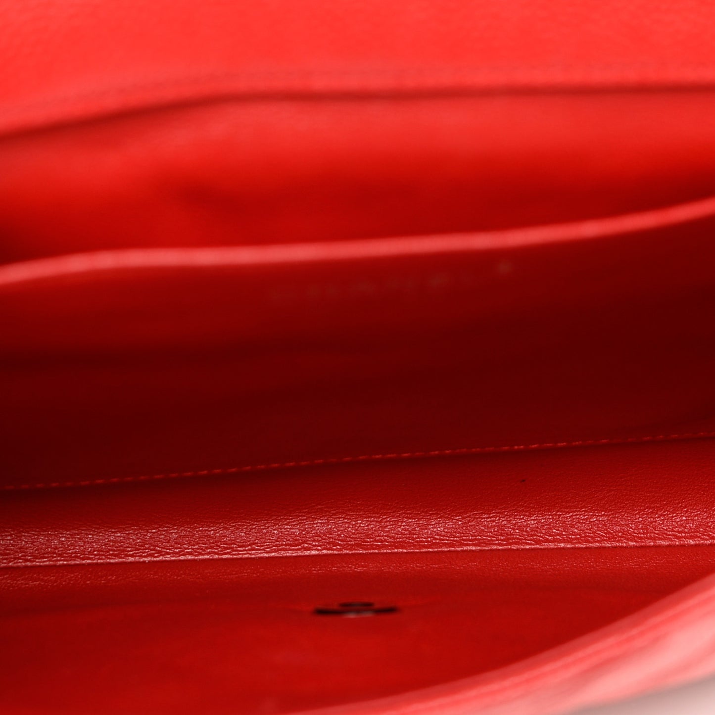 Caviar Quilted Clutch With Chain Flap Red