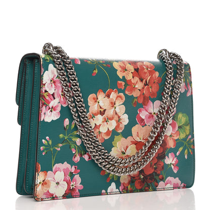 Gucci Calfskin Blooms Print Medium Dionysus Shoulder Bag Bright Emerald Multicolor 3 of 10