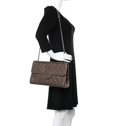 Chanel Crumpled Grained Calfskin Jumbo CC Crave Flap Brown 2 of 10