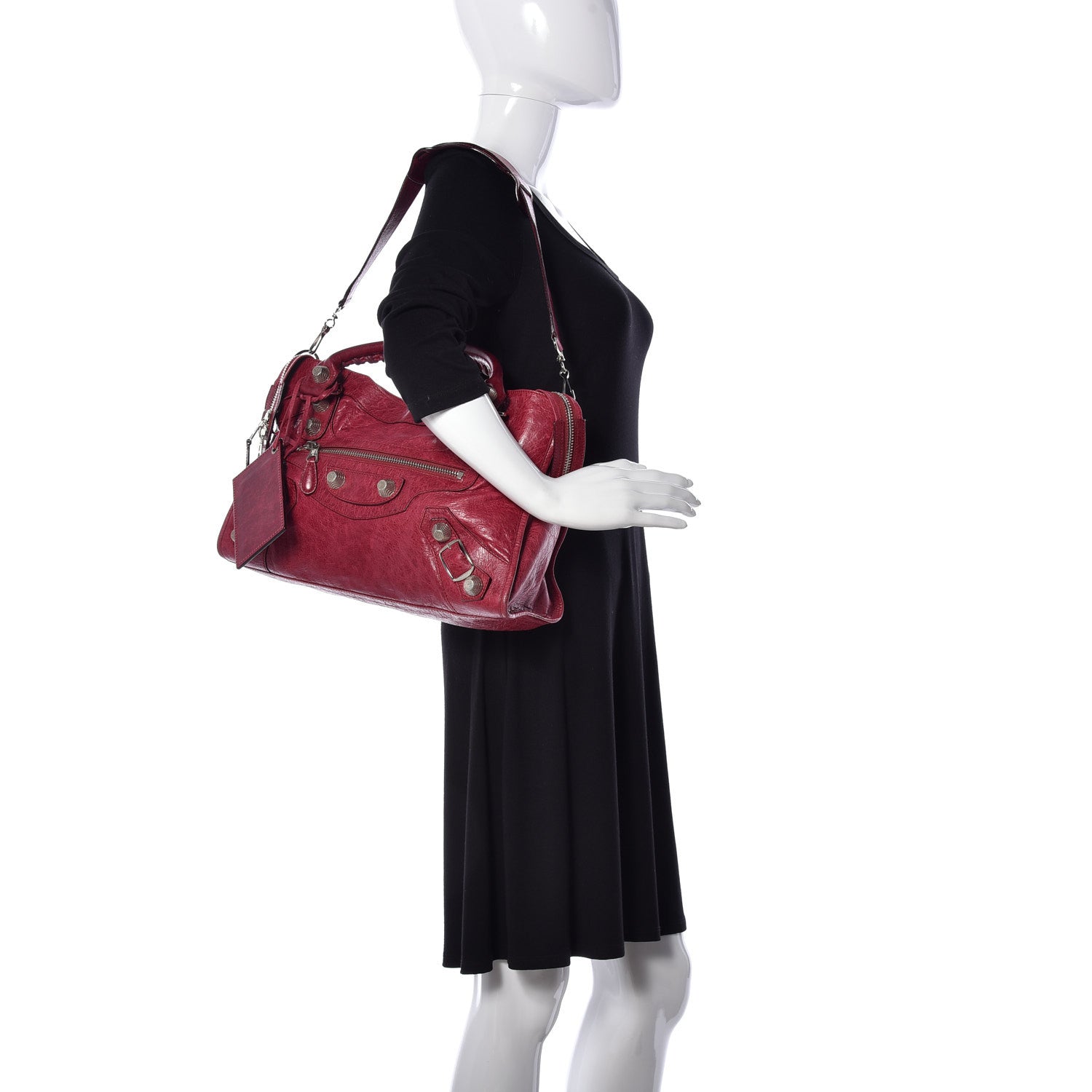 Balenciaga Agneau Giant 21 Silver Hardware City Pourpre 2 of 10