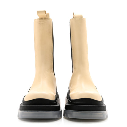 Bottega Veneta Calfskin The Tire Chelsea Boots 38 Wax Black Transparent 2 of 8