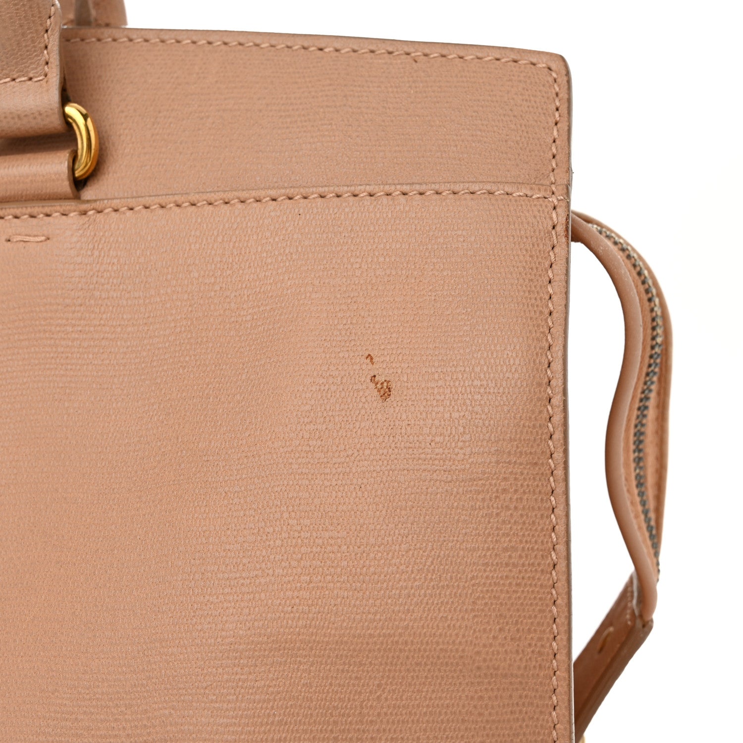 Saint Laurent Textured Calfskin Medium Cabas ChYc Beige 16 of 17