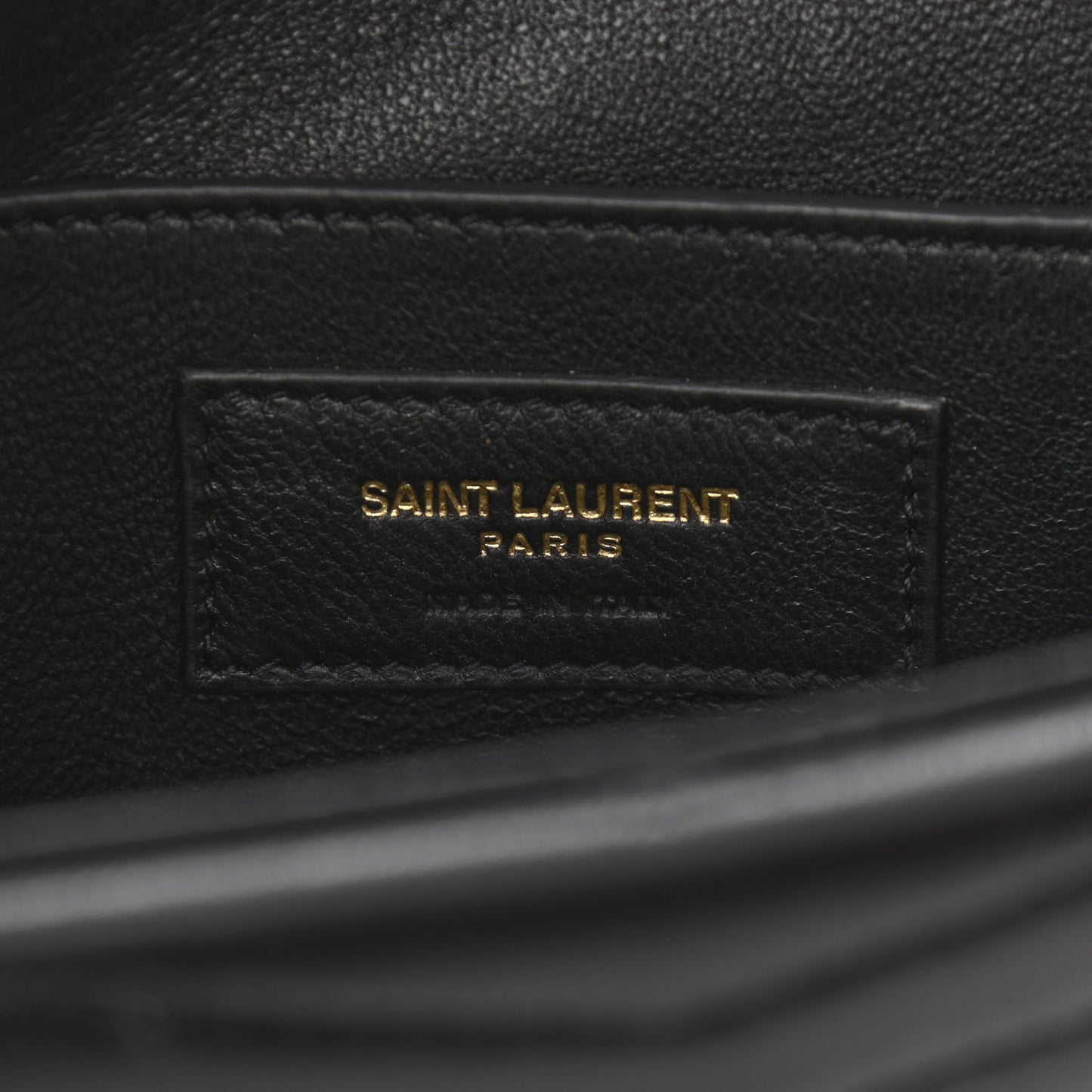 Lambskin Matelasse Chevron Monogram Small Sulpice Bag Black