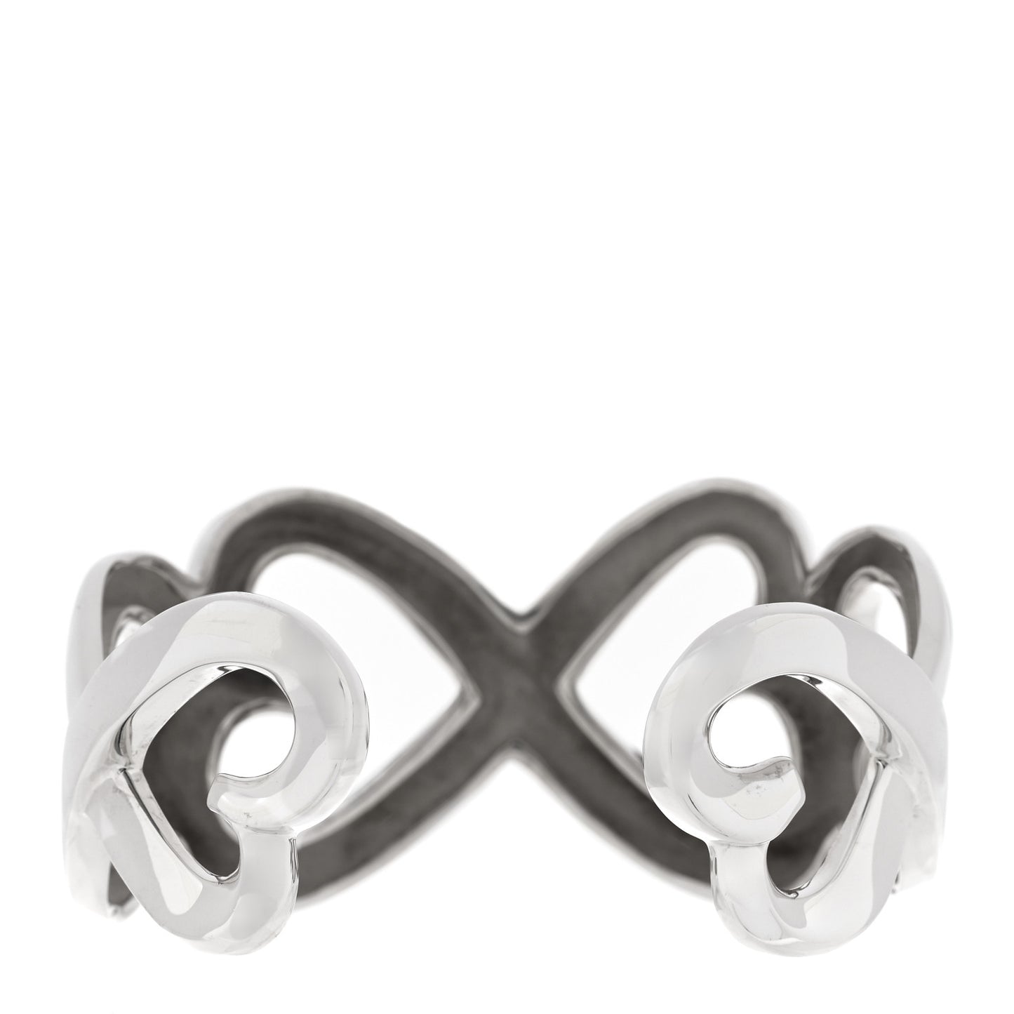 Sterling Silver Paloma Picasso Double Loving Heart Cuff Bracelet