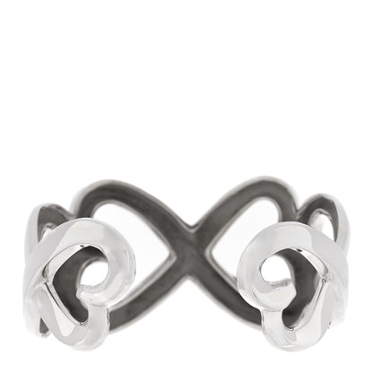 Tiffany Sterling Silver Paloma Picasso Double Loving Heart Cuff Bracelet 2 of 5