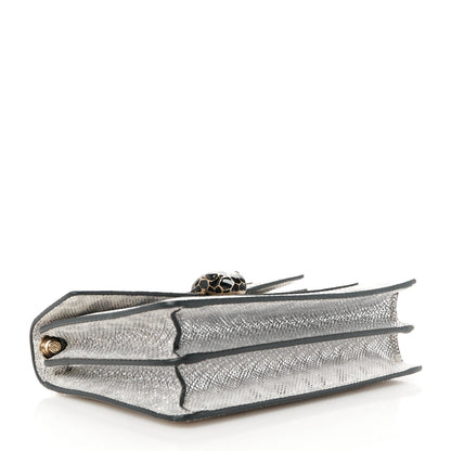 Bulgari Metallic Karung Serpenti Forever Crossbody White Agate 4 of 11
