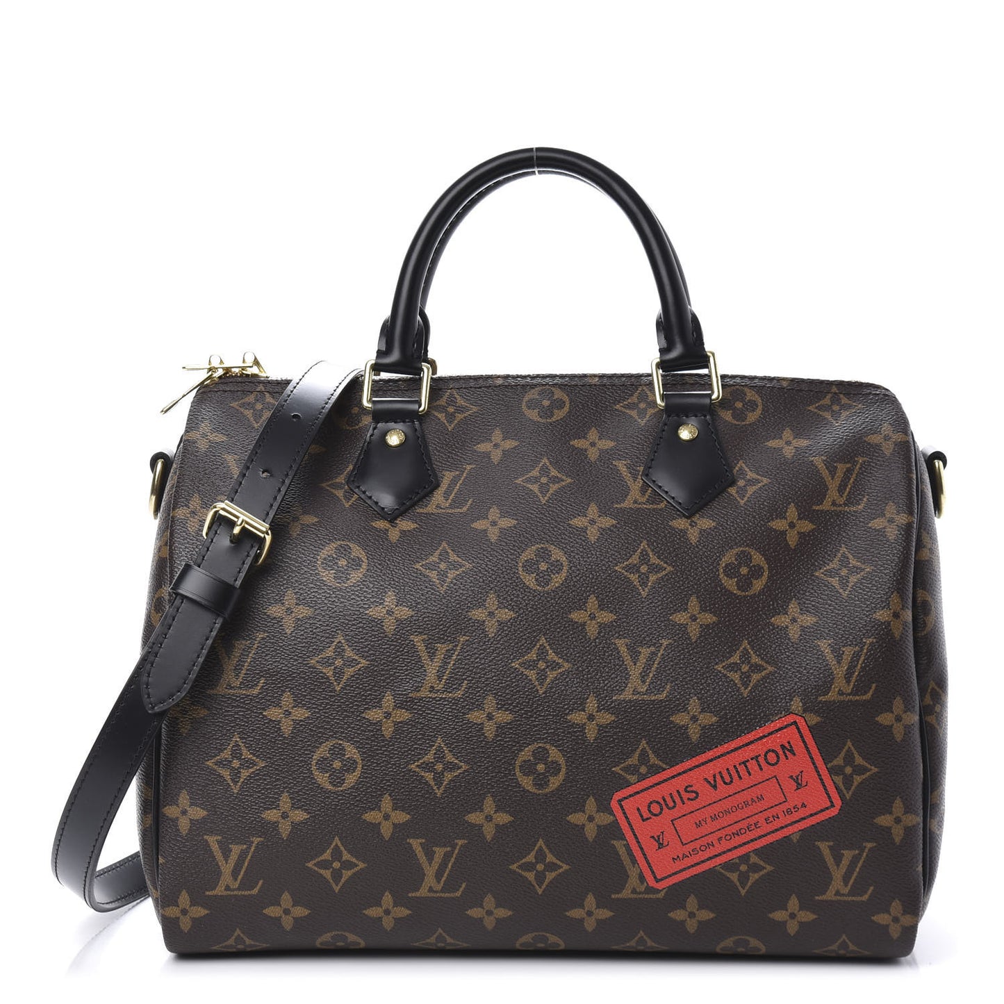 Monogram My World Tour Speedy Bandouliere 30 Black