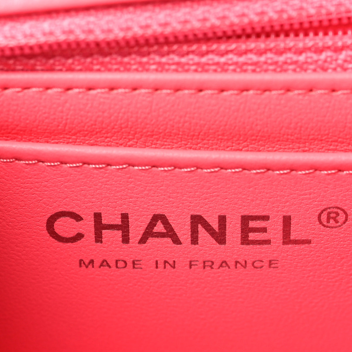 Lambskin Quilted Mini Rectangular Flap Coral Pink