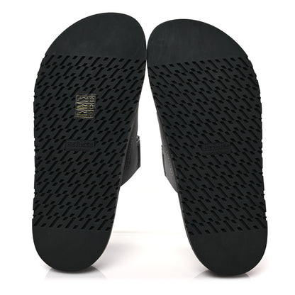 Hermes Calfskin Womens Chypre Sandals 37 Black 5 of 8