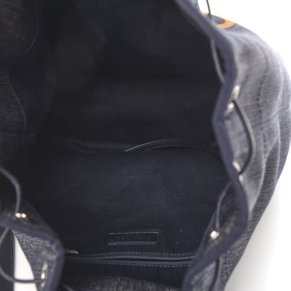 Chanel Canvas Large Deauville Backpack Denim Blue 4 of 9