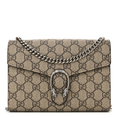 Gucci GG Supreme Monogram Mini Dionysus Chain Wallet Beige Taupe 1 of 15