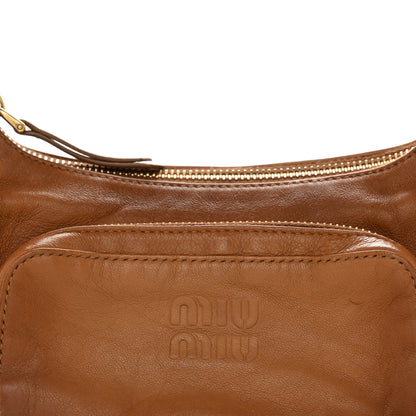 Miu Miu Nappa Multi Pocket Hobo Caramel 7 of 10