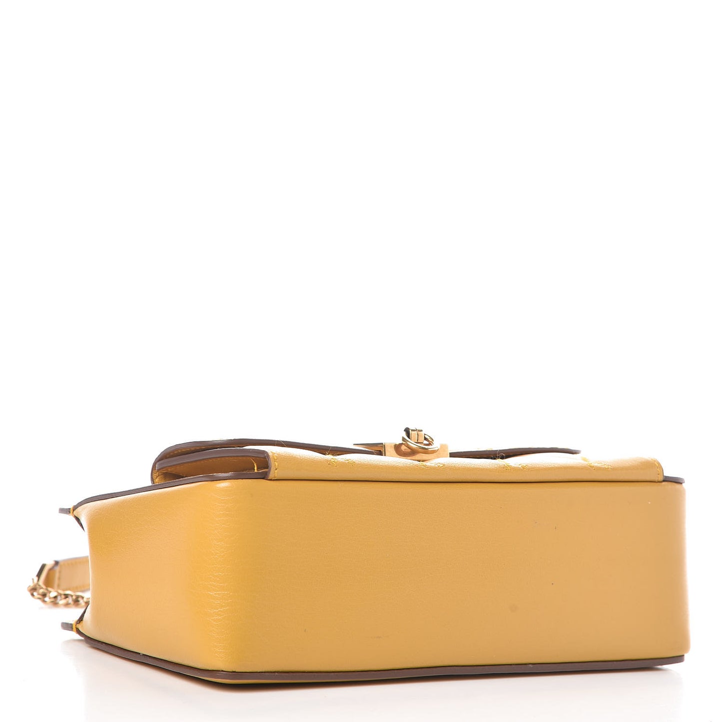 Goatskin Diamond Quilted Pocket Crossbody Golden