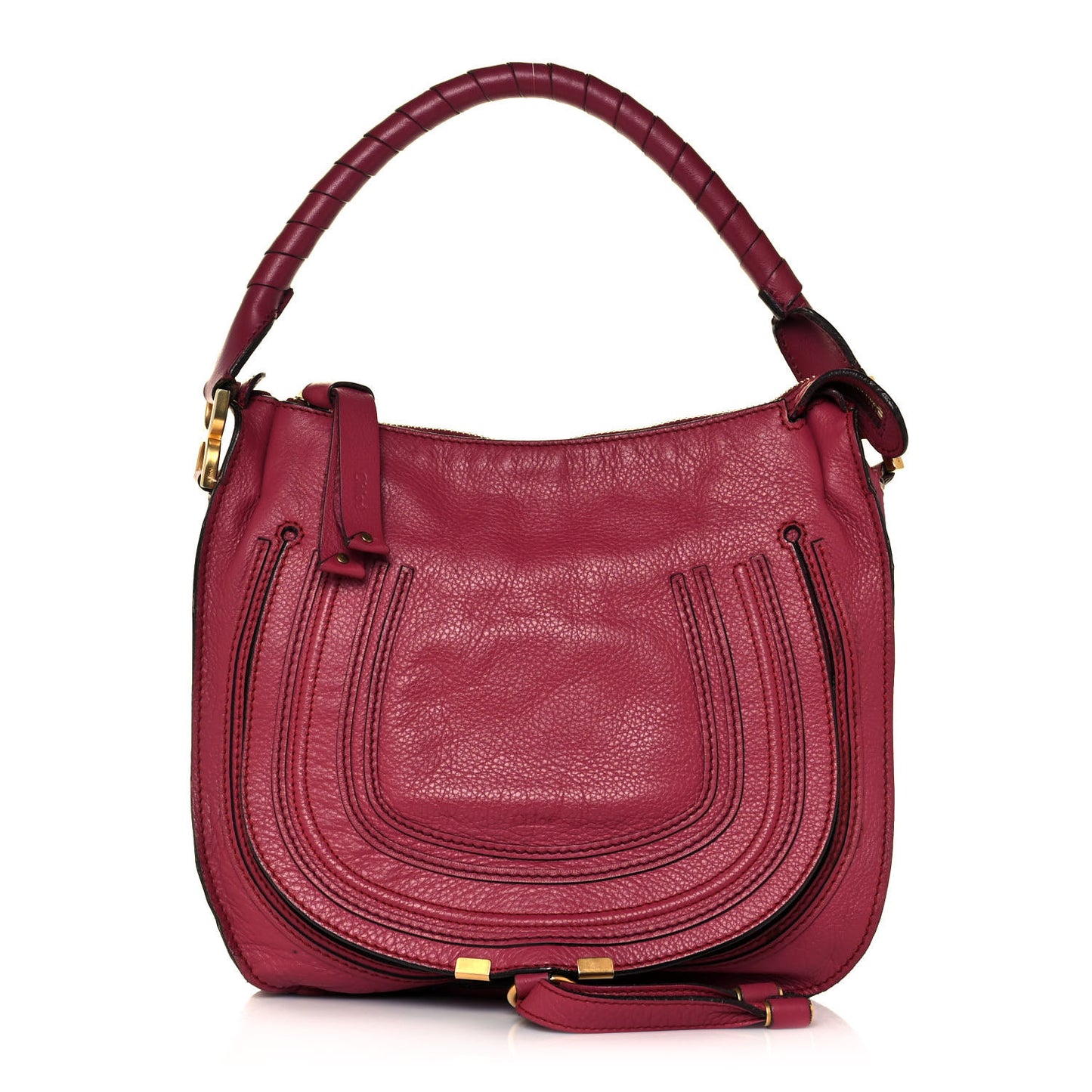 Calfskin Medium Marcie Hobo Peony Red
