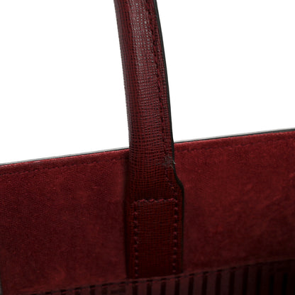 Fendi Vitello Elite Regular 2Jours Tote Rosso Scuro Ciliegia 12 of 14